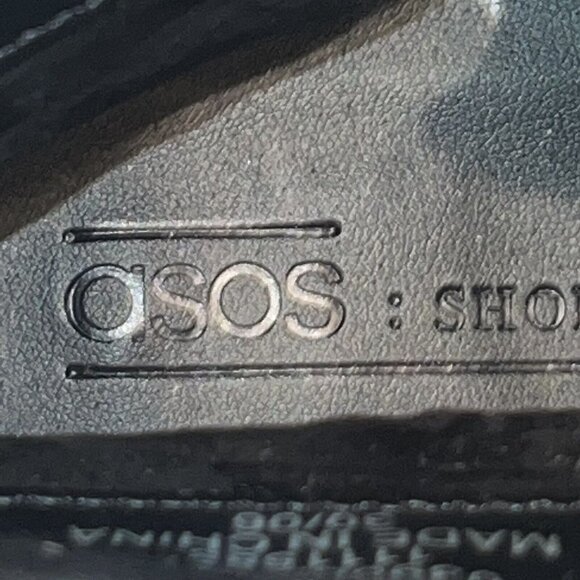 ASOS ACTON Flat Ankle Boots Bootie Women Size 6 Black Suede Side Zipper Preowned - Picture 10 of 11